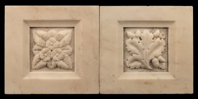 Lot 1229 - Two marble panels