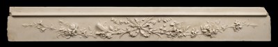 Lot 1223 - A carved marble chimneypiece panel