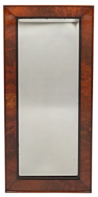 Lot 526 - A mahogany framed rectangular wall mirror