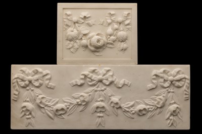 Lot 1233 - Two carved marble tablets