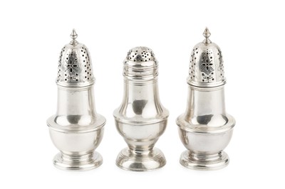 Lot 711 - A pair of early George III silver baluster...