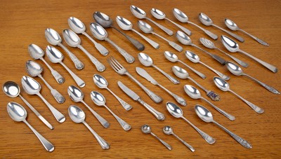 Lot 503 - Collection of silver flatware  primarily...