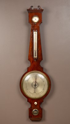 Lot 342 - A 19th century mahogany dial barometer