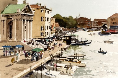 Lot 396 - John Yardley (b.1933) From Ponte Scalzi,...