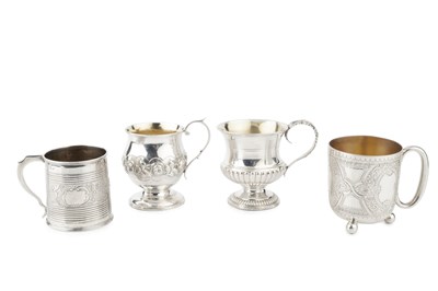 Lot 717 - A George IV silver christening cup, of reeded...