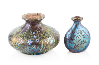 Lot 746 - Richard Golding for Okra Vase iridescent glass,...