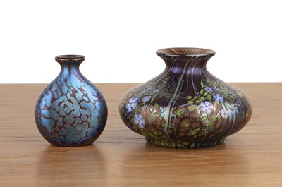 Lot 746 - Richard Golding for Okra Vase iridescent glass,...