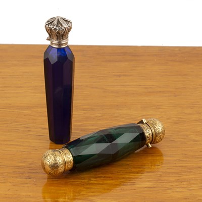 Lot 477 - Two Sampson Mordan scent bottles the first...