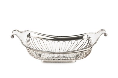 Lot 935 - A late Victorian silver cake basket, of...