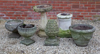 Lot 1151 - A group of garden planters and ornaments