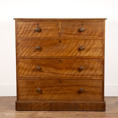Lot 90 - Heal & Son satin birch, chest of drawers,...