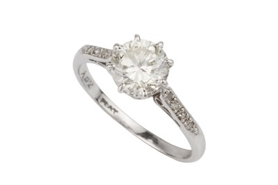 Lot 336 - A diamond solitaire ring, the brilliant cut...