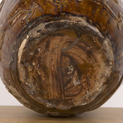 Lot 169 - Treacle glazed Matarban-type ovoid jar Chinese,...
