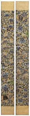 Lot 283 - Pair of framed sleeve bands Chinese, late 19th...
