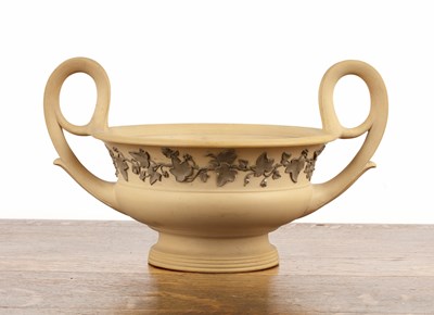 Lot 414 - Wedgwood Kantharos or twin handled vessel,...