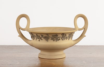 Lot 414 - Wedgwood Kantharos or twin handled vessel,...
