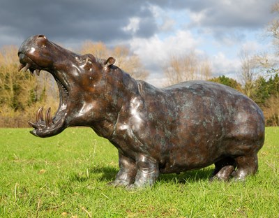 Lot 1238 - John Cox (British 1952-2014), Hippopotamus Fountain