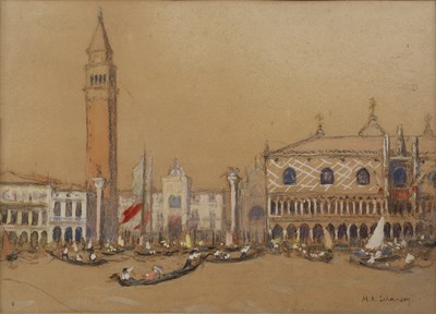 Lot 163 - Marie Anne Ichanson (b.1889) 'View of Venice',...