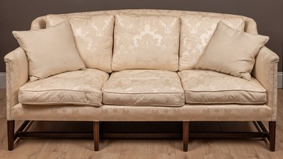 Lot 285 - A Georgian style three-seater sofa