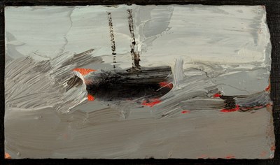 Lot 275 - Jeremy Le Grice (1936-2012) Boat in Stormy...