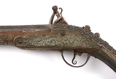 Lot 227 - Flintlock pistol Turkish, 19th Century with...