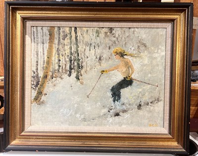 Lot 362 - Sydney Denman (20th century) 'Cool Skier',...