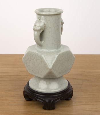 Lot 182 - Archaic bronze form celadon vase Chinese with...