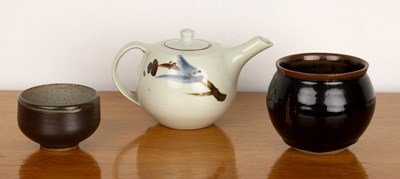 Lot 395 - Geoffrey Whiting (1919-1988) studio pottery...