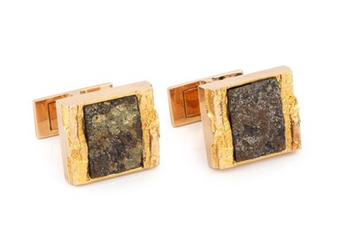 Lot 324 - A pair of 14k gold Lapponia modernist...