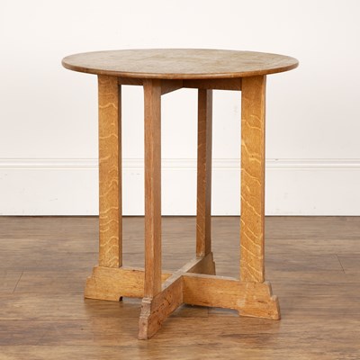 Lot 3 - Heals oak, circular topped occasional table,...