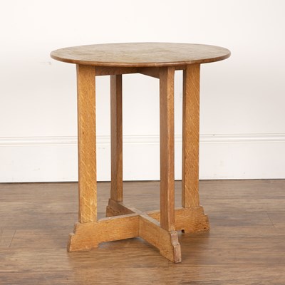 Lot 3 - Heals oak, circular topped occasional table,...