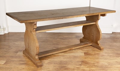 Lot 4 - Heals oak, dining or centre table, on...