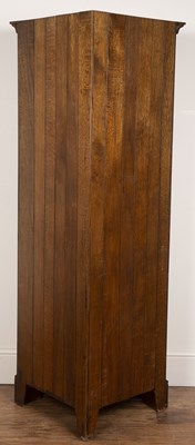 Lot 49 - Yorkshire School oak, corner display cabinet,...
