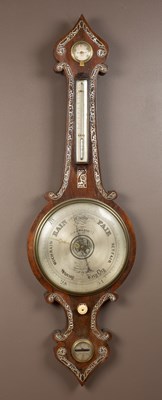 Lot 434 - A 19th century rosewood dial barometer