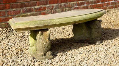 Lot 1203 - A curved garden seat