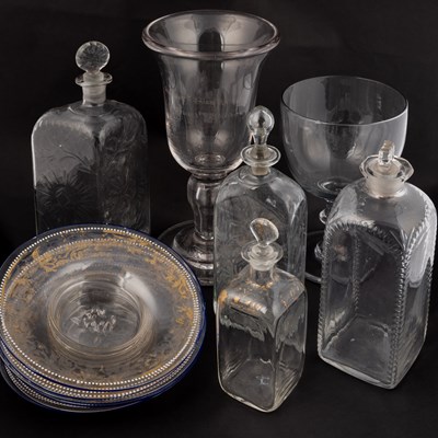 Lot 204 - A collection of antique glassware