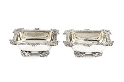 Lot 942 - A pair of George III silver salts, of...