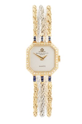 Lot 429 - An 18ct gold and diamond lady's wristwatch by...