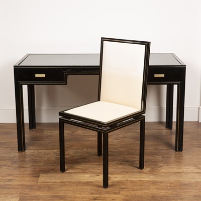 Lot 105 - Pierre Vandel of Paris black lacquer, desk...