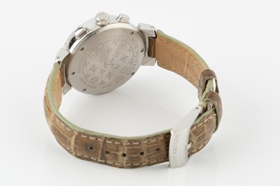 Lot 440 - A steel lady's chronograph by Louis Vuitton,...