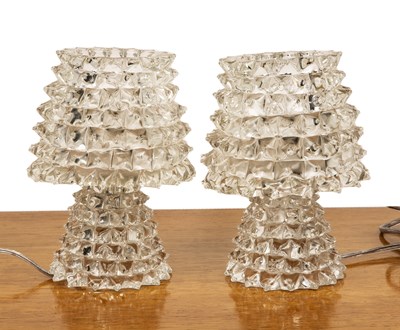Lot 42 - Barovier & Toso for Murano pair of 'Rostrato'...