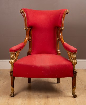 Lot 489 - A 19th century Regence style library chair