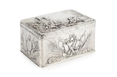 Lot 638 - A late 19th century Dutch silver rectangular...