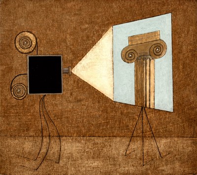 Lot 108 - Andrew Lanyon (b.1947) The Excited Projector,...