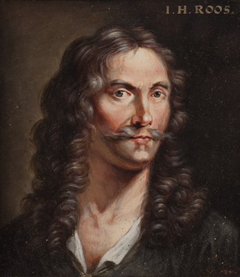 Lot 129 - Two miniature oil portraits 'Pietro Testa' and...
