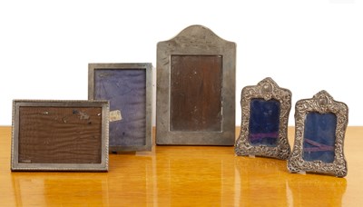 Lot 487 - Collection of silver photo frames to include a...