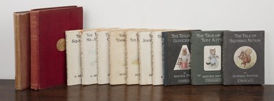 Lot 270 - Ten Beatrix Potter books and two Rudyard...