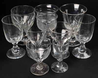 Lot 211 - Nine various 19th Century and later glasses