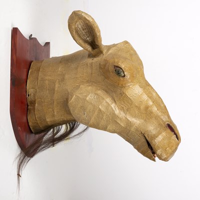 Lot 132 - David Farrer (b.1968)  'Big game head', papier-...