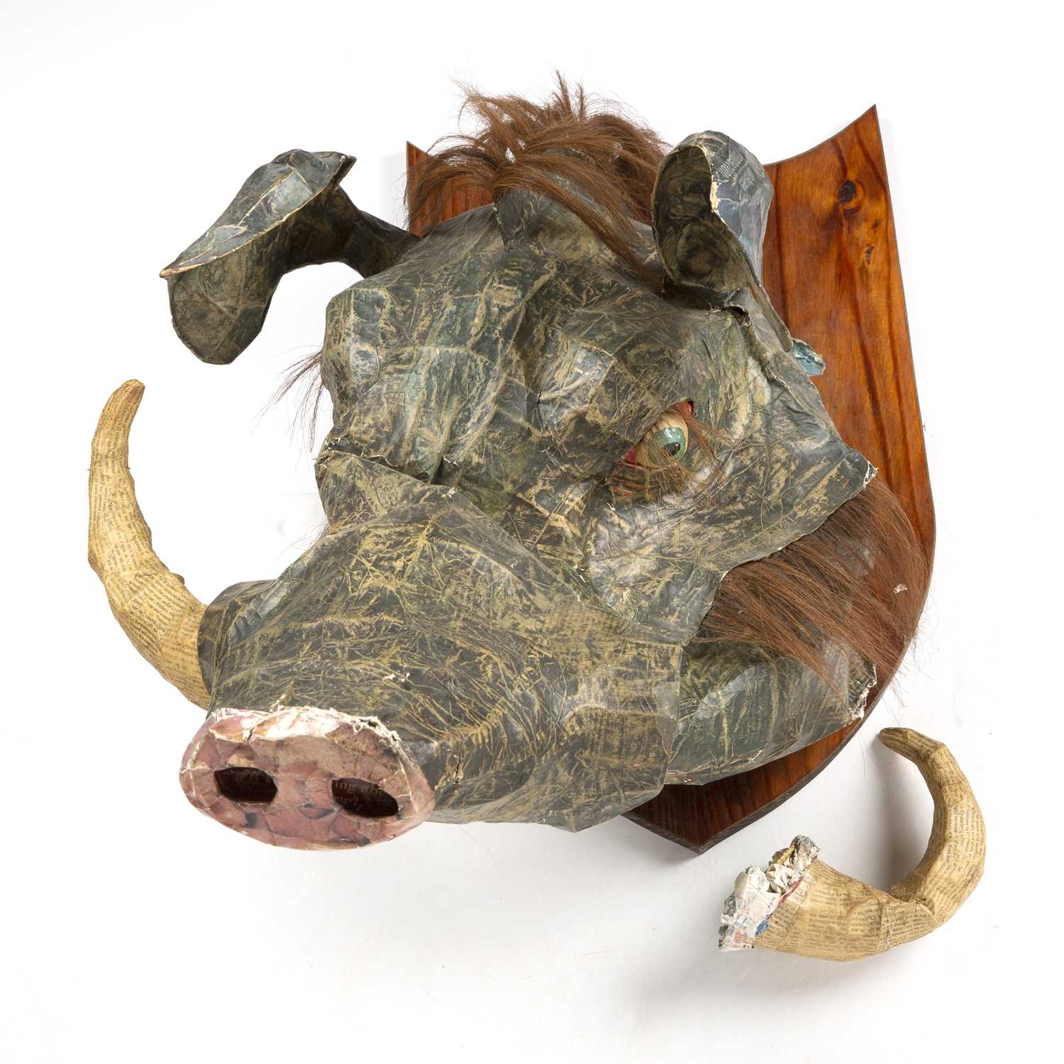 Lot 130 - David Farrer )b.1968) 'Warthog', papier-mâché...